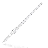 Molshine Handmade Glass Dip Pen Crystal Calligraphy Pen Signature Dipped Pen for Artist Women Men Teens,Writing Drawing Decoration Gifts (Silvery)