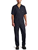 Dickies Men's Short Sleeve Coverall, Dark Navy, Large Regular