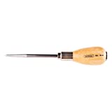 General Tools Scratch Awl Tool with Hardwood Handle - Scribe, Layout Work, & Piercing Wood - Alloy Steel Blade