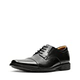 Clarks Men's Tilden Cap Oxford Shoe,Black Leather,9 M US