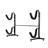 Kayak Storage Rack – Freestanding, 175 Weight Capacity Dual Stand for 2 Kayaks or Paddleboards – Indoor Outdoor Organization by Rad Sportz,Black