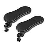 SZYAN Computer Arm Rest for Desk, Adjustable Ergonomic Wrist Rest Support for Keyboard Armrest Extender Rotating Mouse Pad Holder for Table, Office, Chair, Desk, Black, 2 Packs