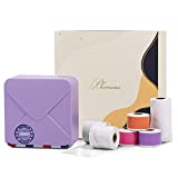 Phomemo Pocket Printer- 300dpi Bluetooth Inkless Mini Phone Printer- Note Printer for DIY Creation, Photo Printing, Study Notes, with Total 6 Rolls Paper, Purple