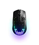 SteelSeries Aerox 3 Wireless - Super Light Gaming Mouse - 18,000 CPI TrueMove Air Optical Sensor - Ultra-Lightweight Water Resistant Design - 200 Hour Battery Life (Certified Refurbished) (Renewed)