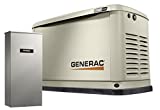 Generac 70432 Home Standby Generator Guardian Series 22kW/19.5kW Air Cooled with Wi-Fi and Transfer Switch, Aluminum