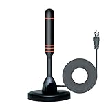 Digital HDTV Antenna - Includes Magnetic Base and Coaxial Cable - 50 Mile Range - Indoor or Outdoor