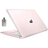 2021 HP Stream 14' HD SVA Laptop Computer, Intel Celeron N4000 Processor, 4GB RAM, 64GB eMMC flash memory, Intel UHD Graphics 600, 1-Year Office, Bluetooth, Win 10S, Rose Pink, 128GB SnowBell USB Card