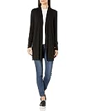 Amazon Essentials Women's Long-Sleeve Open-Front Cardigan, Black, Large