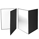 Light Reflector Cardboard 2 Pack 8 x 11 inches Photography Light Diffuser for Food Product Still Life Photo Shooting, Black/Silver/White Thick Paper Board