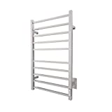 Odass | Towel Warmer with Timer | Built-in Timer with Led Indicators | 3 Timer Modes: ON/Off, 2 H, 4 H | Wall Mounted | 10 Bars | (Brush Nickel)