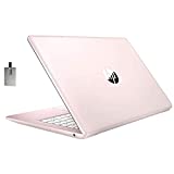 HP 2021 Stream 14' HD SVA Laptop Computer, Intel Celeron N4000 Processor, 4GB RAM, 64GB eMMC Flash Memory, Webcam, 1-Year Office, Intel UHD Graphics 600, Win 10S, Rose Pink, 32GB SnowBell USB Card