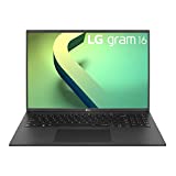 LG gram (2022) Laptop 16Z90Q 16' Display, Intel Evo 12th Gen Core i7, 16GB RAM, 256 GB SSD, Windows 11, Black