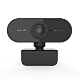 QEBIDUM Computer Camera USB Webcam Full HD 1080p 360 Degrees Wide Angle 30fps Video Web Cam with Microphone for PC Mac Laptop Desktop Conferencing Chatting and Live Streaming