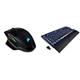 Corsair Dark Core RGB Pro, Wireless FPS/MOBA Gaming Mouse & K63 Wireless Mechanical Gaming Keyboard, Backlit Blue LED, Cherry MX Red - Quiet & Linear