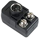 Pack of 10 Quick Push-On Ohm Matching Transformer Balun 75-300 Ohm Off-Air TV Antenna Balum Coax Cable Female Signal Adapter