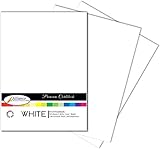 White Thick Paper Cardstock - for Brochure, Invitations, Stationary Printing | 80 lb Card Stock | 8.5 x 11 inch | Heavy Weight Cover Stock (216 GSM) 100 Brightness | 8 1/2 x 11 | 50 Sheets Per Pack