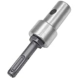 Garden Auger Power Drill Adapter fits Corded Drill and Cordless Drill, SDS Plus to 1/2-Inch(M13 x 15mm) Thread Keyless Drill Chuck Adapter Round Shank for Impact Driver