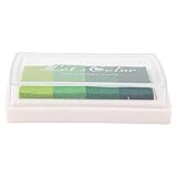 Oumefar Craft Ink Pad Inkpad, Rainbow Color Cute Watercolors Ink Pad Stamp Inkpad for Rubber DIY Stamp Scrapbooking Card Making