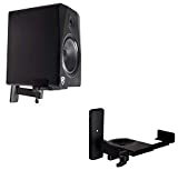 Pair Rockville RHSB8 Wall Mount Swivel Home Theater Bookshelf Speaker Brackets,Black