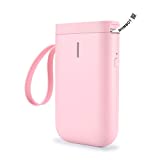 Label Maker Machine Tape Included NiiMbot D11 Portable Wireless Connection Label Printer Multiple Templates Available for Phone Pad Easy to Use Office Home Organization USB Rechargeable (Pink)
