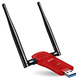 L-Link USB WiFi Adapter AC1300Mbps 3.0 Fast Connection for Desktop PC and Laptop with 2.4GHz, 5GHz High Gain Dual Band 5dBi Antenna, WiFi Dongle Supports Windows 10/8/8.1/7/Vista/XP/Mac OS/ Linux