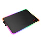 havit RGB Gaming Mouse Pad Soft Non-Slip Rubber Base Mouse Mat for Laptop Computer PC Games (13.8 X 9.8 X 0.16 inches, Black)