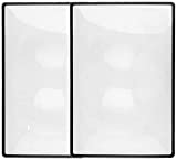 RZJZGZ 3X Premium Magnification Full Page Magnifier Fresnel Lenses Ideal for Reading Small Prints & Low Vision Seniors (2Pack)