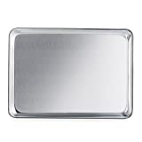 New Star Foodservice 36862 Commercial-Grade 18-Gauge Aluminum Sheet Pan/Bun Pan, 13' L x 18' W x 1' H (Half Size) | Measure Oven (Recommended)