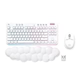Logitech G Wireless Gaming Combo, G715 Keyboard and G705 Mouse, Customizable LIGHTSYNC RGB Lighting, Lightspeed Wireless, Bluetooth, PC/Mac/Laptop - White Mist