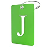Luggage Tag Initial – Fully Bendable Tag w/Stainless Steel Loop (Letter J)