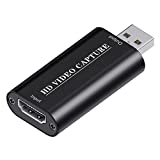 4K HDMI Video Capture Card, Game Capture Card, Cam Link Card, Video Capture Device HDMI to USB 2.0 for Gaming, Streaming, Compatible with Nintendo Switch, PS3/4, Xbox One