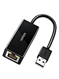 UGREEN Ethernet Adapter USB to 10 100 Mbps Network Adapter RJ45 Wired LAN Adapter for Laptop PC Compatible with Nintendo Switch Wii Wii U MacBook Chromebook Surface Windows macOS Linux Black