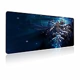 Mouse Pad XXL Lich King,Extra Large Gaming Mousepad Laptop Desk Pad Mat,Non-Slip Rubber Base,Stitched Edges,Smooth Fabric,Computer Keyboard & Mice Combo Pads 31.5x15.7