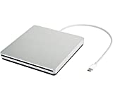 External CD DVD Drive USB C CD DVD Burner/Writer Slim Portable Slot in CD DVD Reader for MacBook Pro/Air/Mac/Laptop/Windows10 (Sliver)