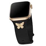 Aopigavi Designer Silicone Watch Bands with Studs Compatible with Apple Watch Band 38mm 44mm 40mm 45mm 41mm 42mm 49mm, Sport Straps Decorative Charms Nails for iwatch Ultra SE Series 8/7/6/5/4/3/2/1