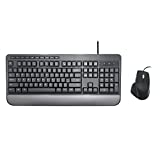 Wired Keyboard and Mouse Combo, Ergonomic Keyboard, Optical Wired Mouse, for PC/Laptop/Smart TV and Windows 10/8/7