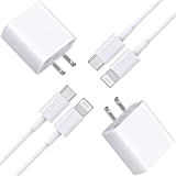 [Apple MFi Certified] iPhone 14 Fast Charger, Redpark 2 Pack 20W PD USB C Power Rapid Wall Charger with 6FT Type C to Lightning Quick Charging Sync Cord for iPhone 14 13 12 11 Pro/XS/X/SE/iPad/AirPods