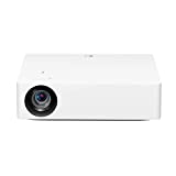 LG HU70LA DLP 140' 4K UHD Smart Home Theater CineBeam Projector, Google/Alexa Assistance, LG webOS lite, Alexa Built-in, LG ThinQ AI, HDR10, 1500 ANSI lumens, Bluetooth, USB, Dual HDMI – White