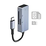 sunshot USB C SD/TF Card Reader, Type C USB Trail Camera Viewer, Read or Play Photo & Video from Game Cam Memory on MacBook Pro 13/15/16, New Mac Air/iPad Pro/Surface, Samsung S20/S10/S9/S8 and More