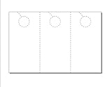 Print-Ready Door Hangers (4-1/3' x 8-1/2'), 3-UP and Perfed for Separation, on 8-1/2' x 13' White 67lb Vellum Paper - 334 Sheets / 1002 Hangers