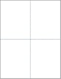 8-1/2 x 11 Laser and Inkjet Printer Postcards 4 up Per Page, (4-1/4' x 5-1/2' After Perf) 100 Sheets / 400 Cards