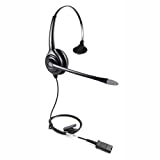 Monaural Headset with Noise Cancelling Microphone with QD (Quick Disconnect),Compatible with VoiceJoy and Plantronics QD Quick Disconnect Connector