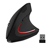 Ergonomic Vertical Wireless Mouse, Rechargeable 2.4GHz Optical Mice 800/1200/1600 DPI 6 Buttons for Laptop, PC, Computer, Desktop, Notebook