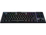 Logitech G915 TKL Tenkeyless Lightspeed Wireless RGB Mechanical Gaming Keyboard, Low Profile Switch Options, LIGHTSYNC RGB, Advanced Wireless and Bluetooth Support - Tactile (Renewed)