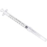 BSTEAN 25 Pack 1ml Disposable Syringe with 27Ga 1/2 Inch Needle, Individual Package