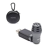 Movo DOM2-USB Mini Omnidirectional USB Computer Microphone 2 Ft Range with USB Adapter Compatible with Laptop, PC and Mac, Perfect Podcasting, Gaming, Remote Work, Conference, Livestream, Desktop Mic