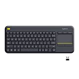 Logitech Wireless Touch TV Keyboard with Easy Media Control and Built-in Touchpad Comfortable Keyboard Long Battery Life