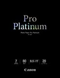 Canon 2768B022 Photo Paper Pro Platinum, 8.5 x 11 Inches, 20 Sheets