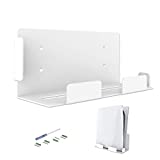 NexiGo PS5 Accessories Wall Mount for Playstation 5 (Disc and Digital), Stable Metal Wall Hanging Stand for PS5 Console Wall Mounting Stand/Holder/Rack (White)