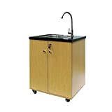 FixtureDisplays® Portable Sink Self Contained Hand Wash Station Mobile Sink Water Fountain Portable Sink Water Supply w/Pump 110V Power Caulk All Places to Water Proof 18536-2D